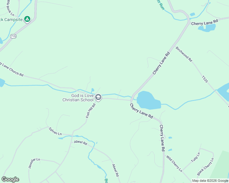 map of restaurants, bars, coffee shops, grocery stores, and more near 10 Cherry Lane Church Road in East Stroudsburg