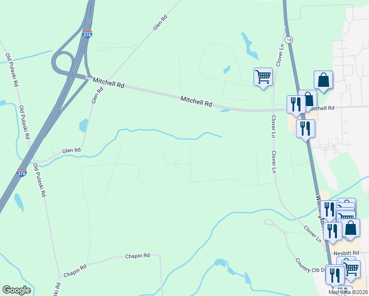 map of restaurants, bars, coffee shops, grocery stores, and more near 3415 Banberry Lane in New Castle