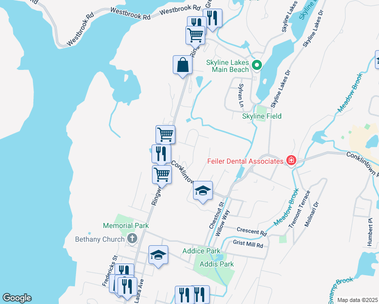 map of restaurants, bars, coffee shops, grocery stores, and more near 15 Garbarino Avenue in Wanaque