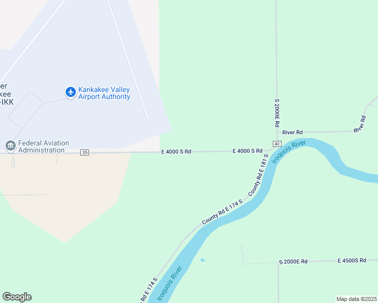 map of restaurants, bars, coffee shops, grocery stores, and more near County Highway 35 in Kankakee