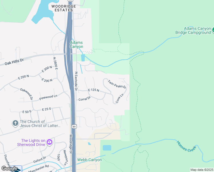 map of restaurants, bars, coffee shops, grocery stores, and more near 138 Twin Peaks Drive in Layton