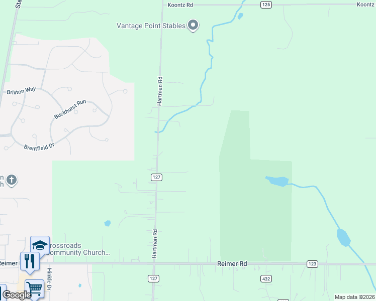 map of restaurants, bars, coffee shops, grocery stores, and more near 7795 Hartman Road in Wadsworth