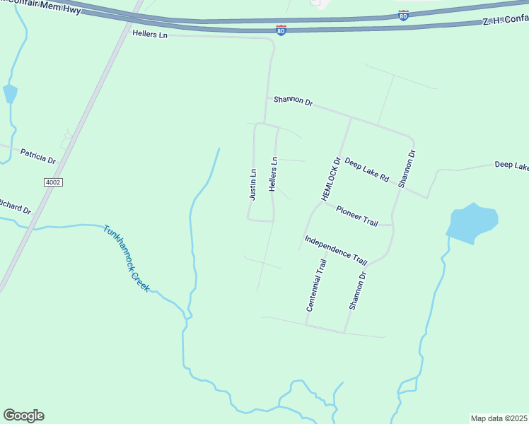 map of restaurants, bars, coffee shops, grocery stores, and more near 1225 Hellers Ln in Long Pond