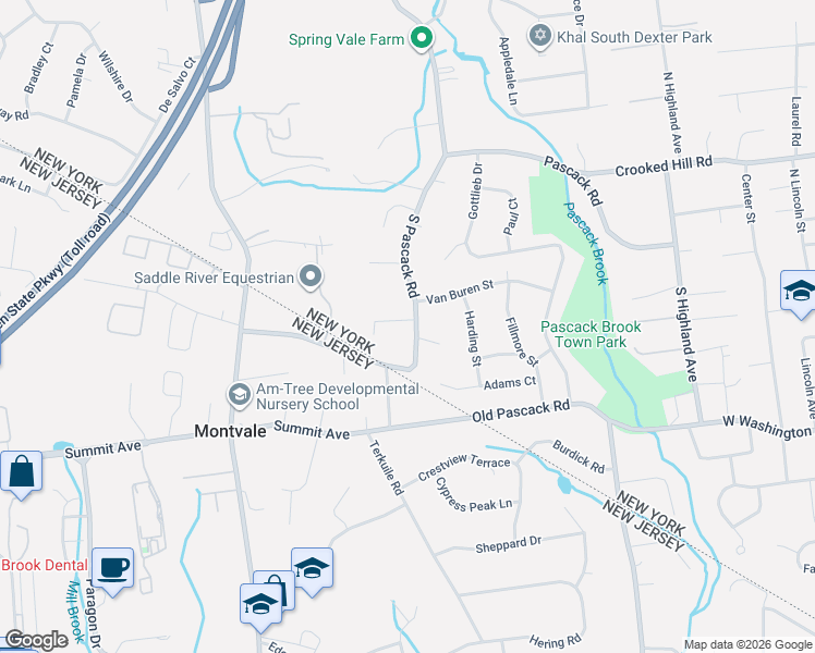 map of restaurants, bars, coffee shops, grocery stores, and more near 12 Behrendt Drive in Pearl River