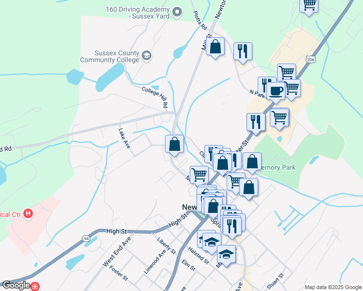 map of restaurants, bars, coffee shops, grocery stores, and more near 75 Mill Street in Newton