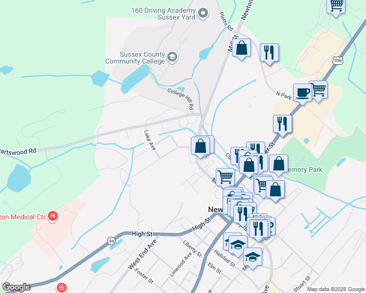 map of restaurants, bars, coffee shops, grocery stores, and more near 64 Mill Street in Newton
