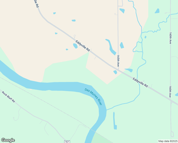map of restaurants, bars, coffee shops, grocery stores, and more near 16500-16716 Eddyville Road in Ottumwa