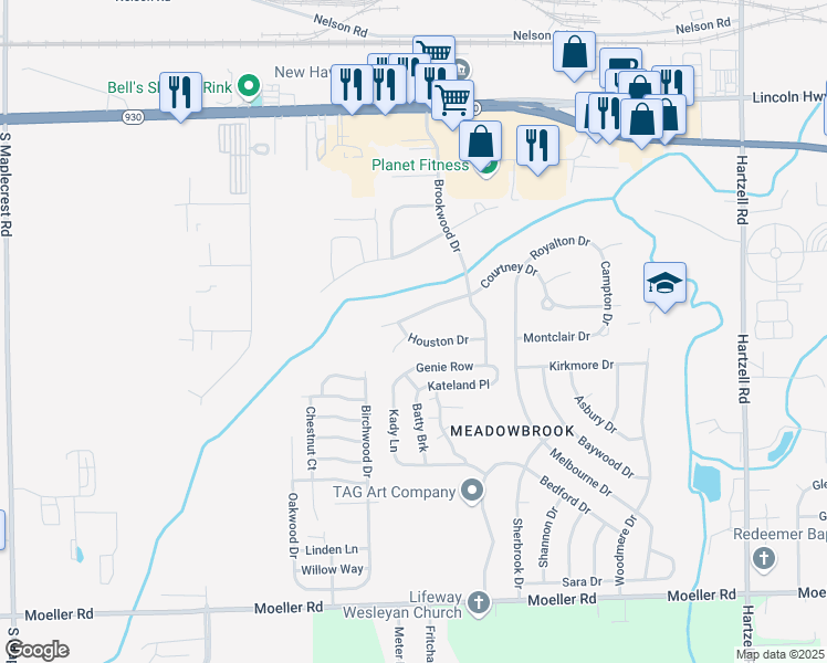 map of restaurants, bars, coffee shops, grocery stores, and more near 910 Genie Row in New Haven