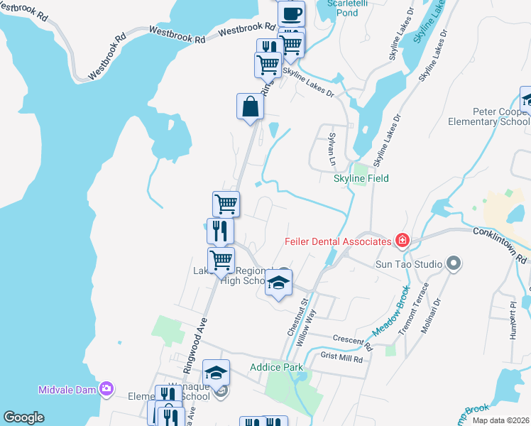map of restaurants, bars, coffee shops, grocery stores, and more near 15 Garbarino Avenue in Wanaque