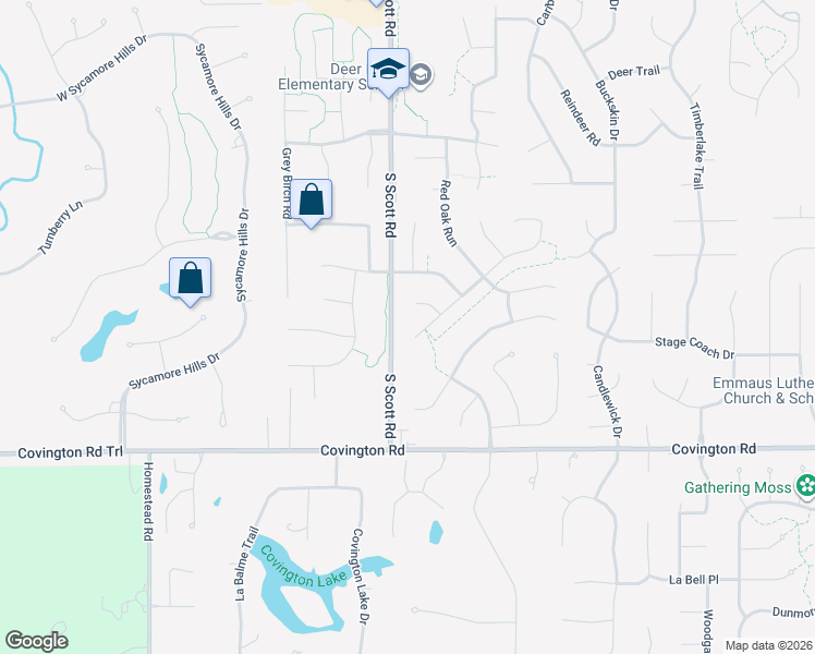 map of restaurants, bars, coffee shops, grocery stores, and more near 1901-1999 Kimberlite Pl in Fort Wayne