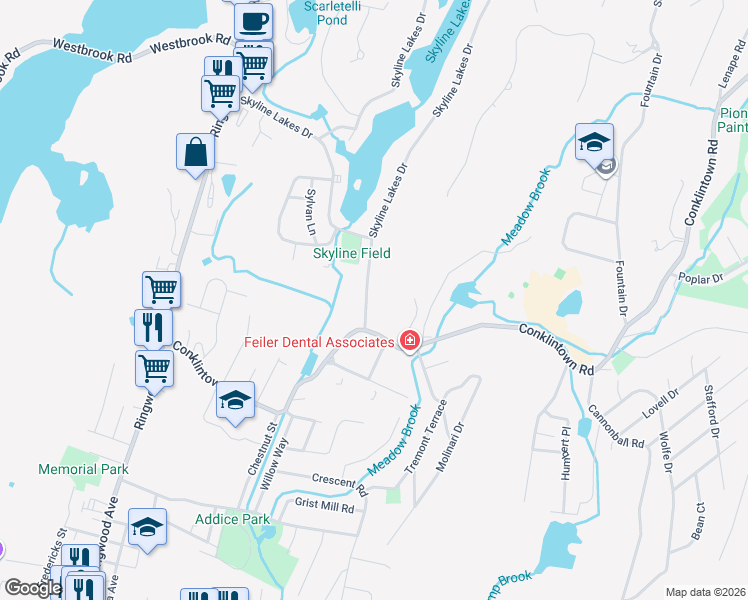map of restaurants, bars, coffee shops, grocery stores, and more near 18 Canterbury Road in Ringwood