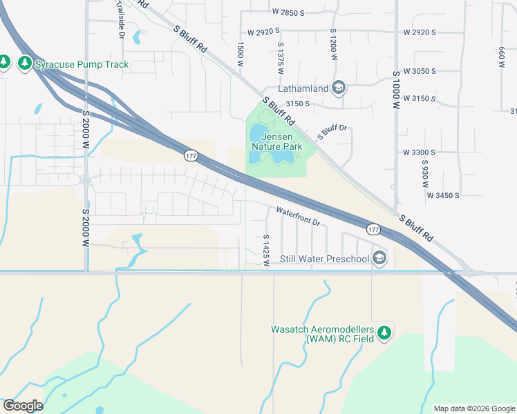 map of restaurants, bars, coffee shops, grocery stores, and more near 1457 Waterfront Drive in Syracuse