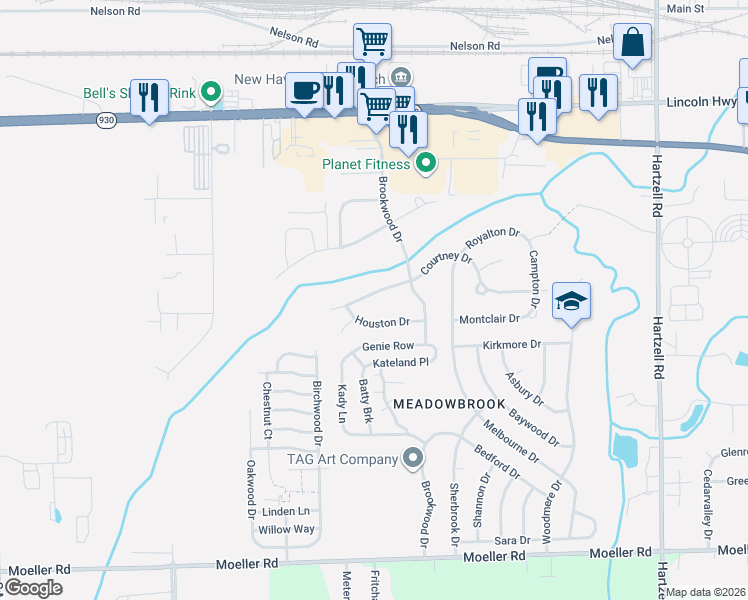 map of restaurants, bars, coffee shops, grocery stores, and more near 901 Courtney Drive in New Haven