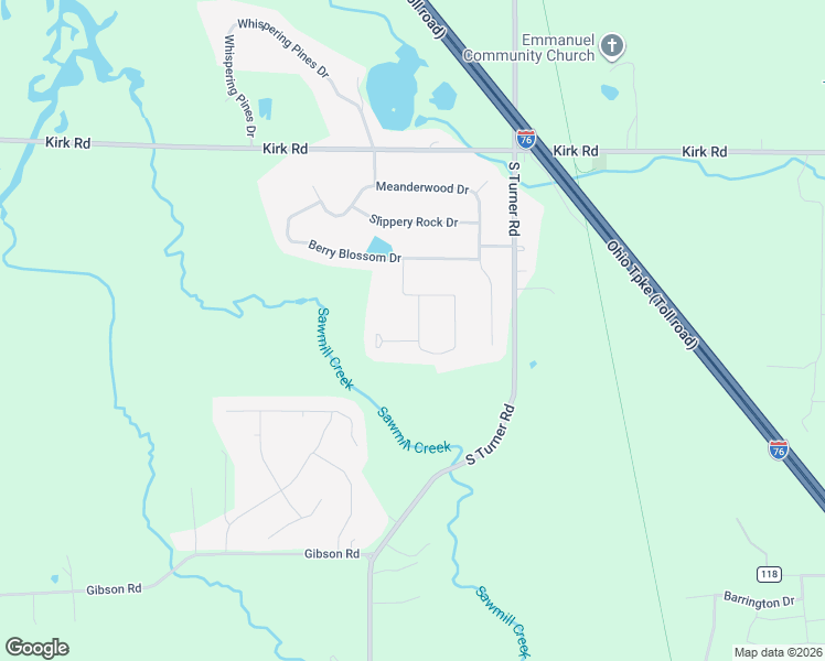 map of restaurants, bars, coffee shops, grocery stores, and more near 3710 Meander Reserve Circle in Canfield