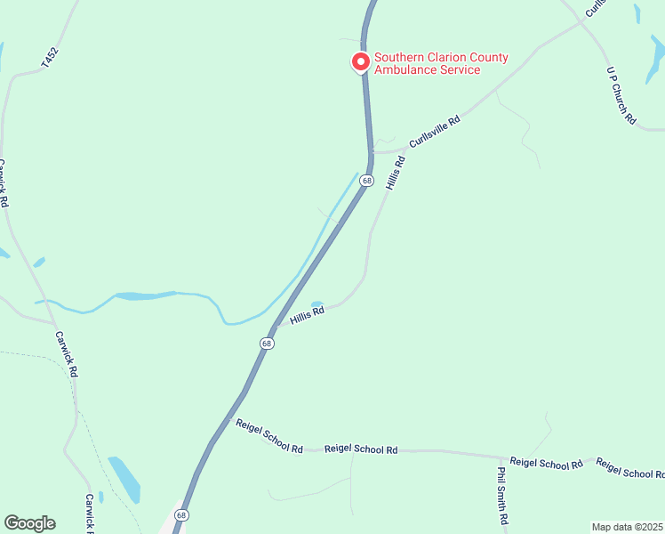 map of restaurants, bars, coffee shops, grocery stores, and more near 10070 Route 68 in Rimersburg