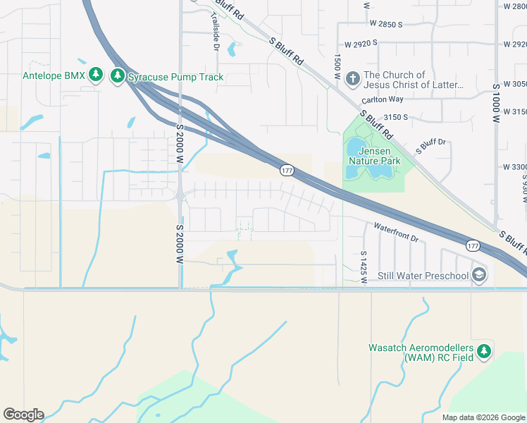 map of restaurants, bars, coffee shops, grocery stores, and more near 3458 South Gray Pine Lane in Syracuse
