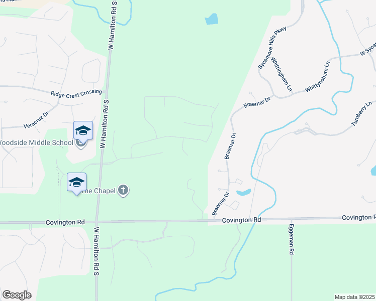 map of restaurants, bars, coffee shops, grocery stores, and more near 2202 Braemar Drive in Fort Wayne