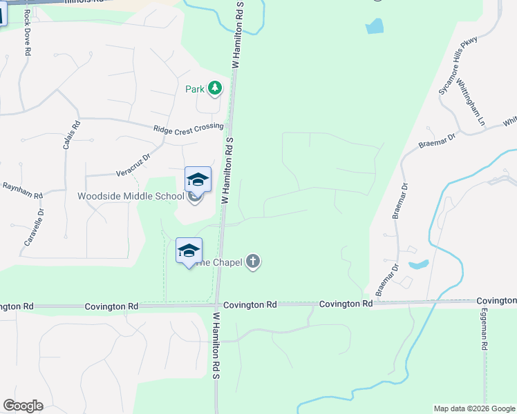 map of restaurants, bars, coffee shops, grocery stores, and more near 12719 Covington Road in Fort Wayne