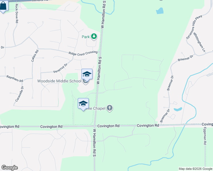 map of restaurants, bars, coffee shops, grocery stores, and more near 12719 Covington Road in Fort Wayne