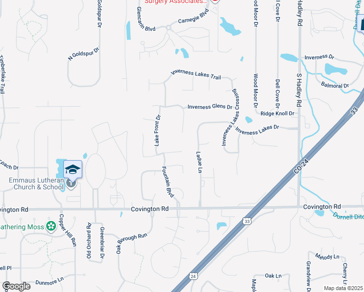 map of restaurants, bars, coffee shops, grocery stores, and more near 7918 Shady Lake Drive in Fort Wayne