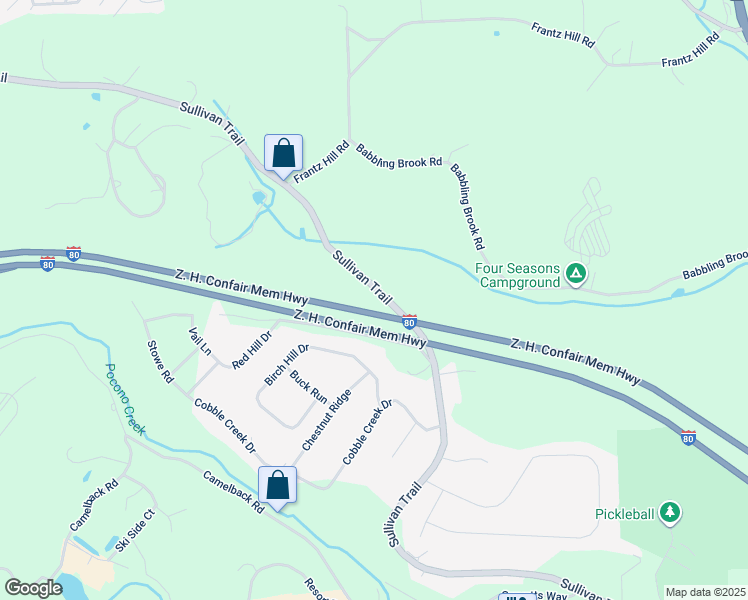map of restaurants, bars, coffee shops, grocery stores, and more near 1486 Sullivan Trail in Tannersville
