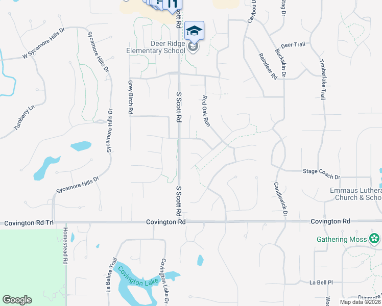 map of restaurants, bars, coffee shops, grocery stores, and more near 1901 Kimberlite Place in Fort Wayne