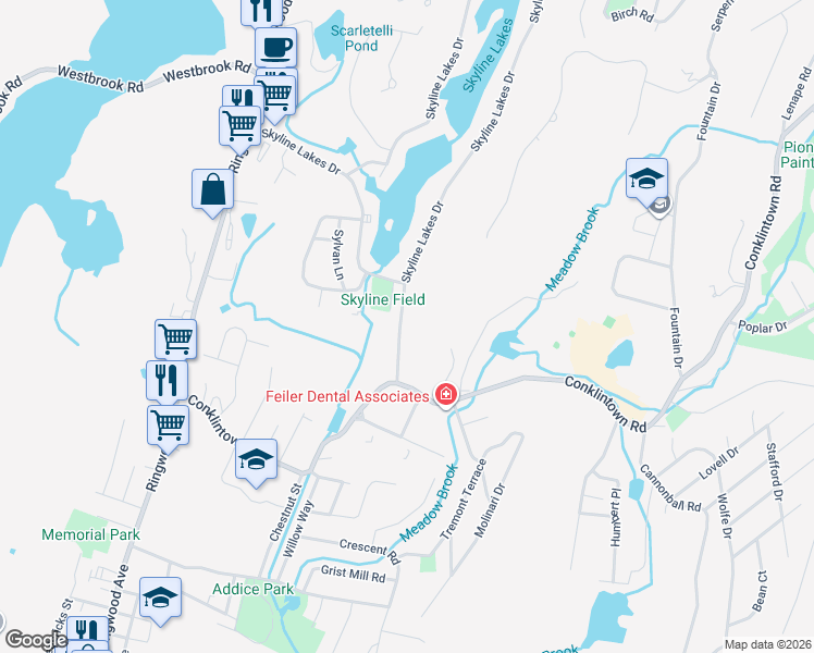 map of restaurants, bars, coffee shops, grocery stores, and more near 18 Canterbury Road in Ringwood
