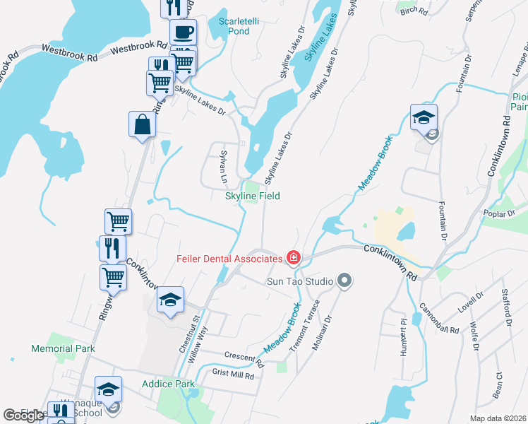 map of restaurants, bars, coffee shops, grocery stores, and more near 18 Canterbury Road in Ringwood