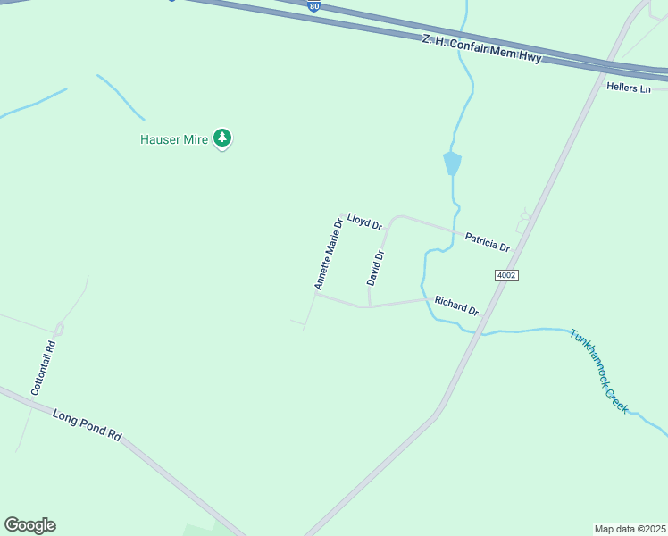 map of restaurants, bars, coffee shops, grocery stores, and more near 212 Annette Marie Drive in Long Pond