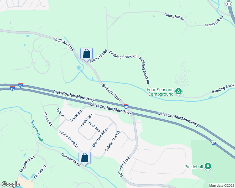 map of restaurants, bars, coffee shops, grocery stores, and more near 1486 Sullivan Trail in Tannersville