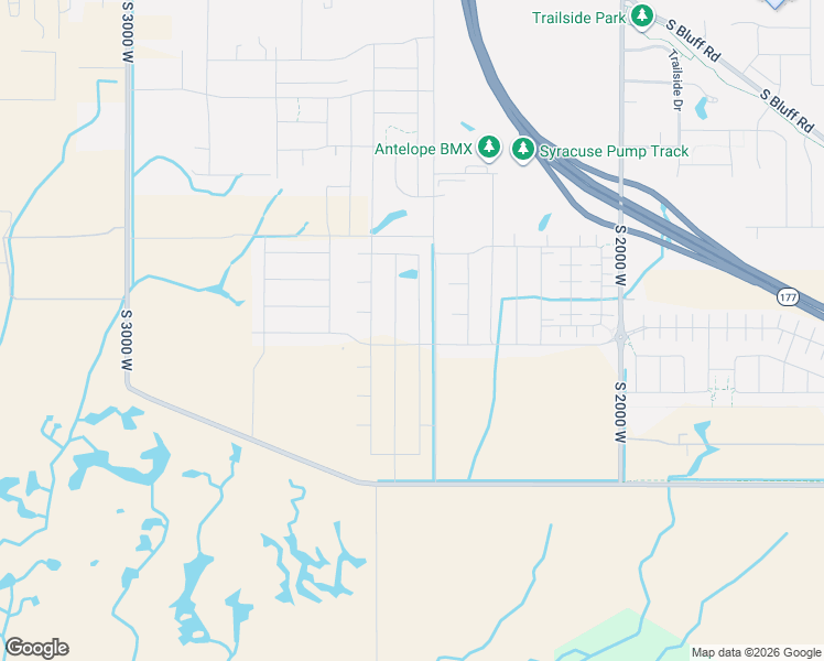 map of restaurants, bars, coffee shops, grocery stores, and more near 3382 South 2410 West in Syracuse