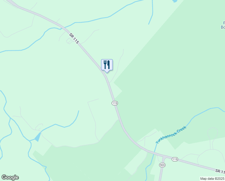 map of restaurants, bars, coffee shops, grocery stores, and more near 5078 Pennsylvania 115 in Blakeslee