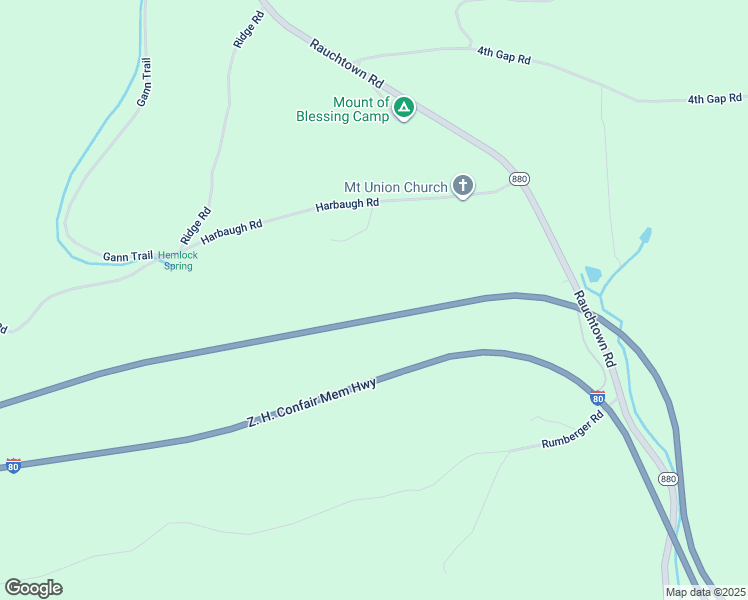 map of restaurants, bars, coffee shops, grocery stores, and more near 782 Harbaugh Road in Loganton