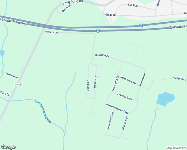 map of restaurants, bars, coffee shops, grocery stores, and more near 280 Hellers Lane in Long Pond