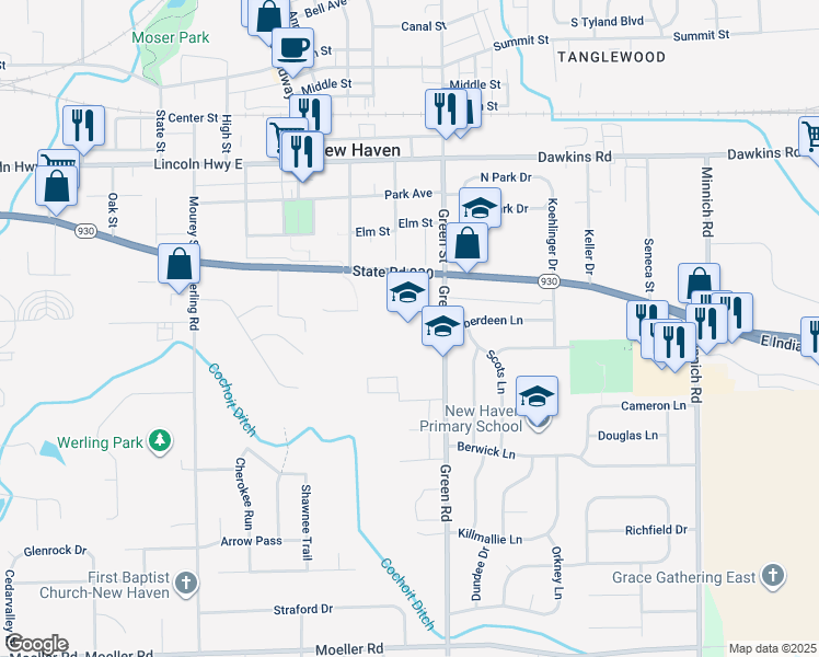 map of restaurants, bars, coffee shops, grocery stores, and more near 900 Prospect Avenue in New Haven