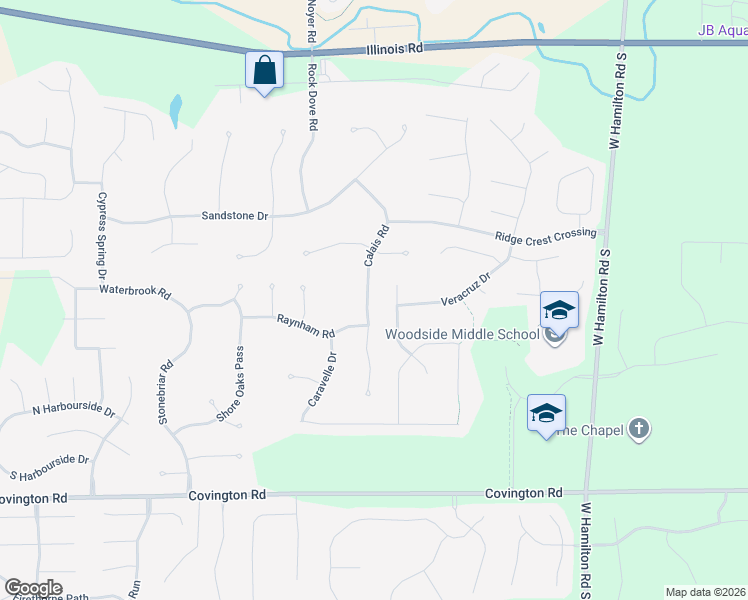 map of restaurants, bars, coffee shops, grocery stores, and more near 2009 Calais Road in Fort Wayne
