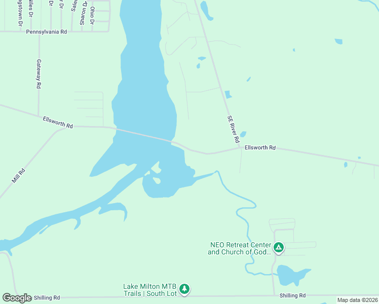 map of restaurants, bars, coffee shops, grocery stores, and more near 16525 Ellsworth Road in Berlin Center