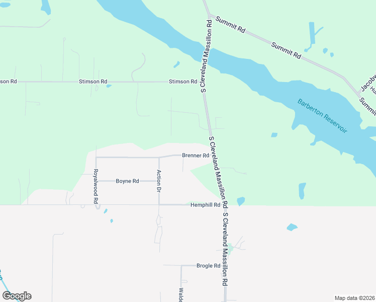 map of restaurants, bars, coffee shops, grocery stores, and more near 3185 Brenner Road in Barberton