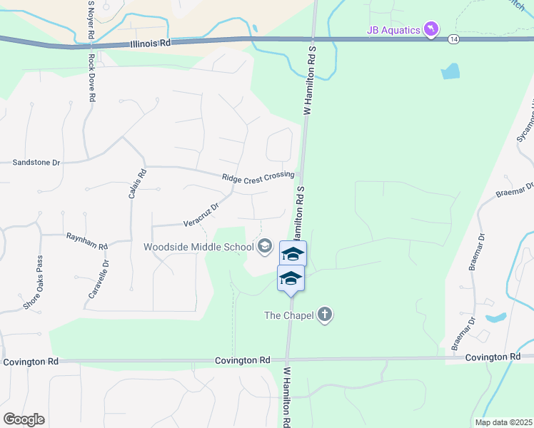 map of restaurants, bars, coffee shops, grocery stores, and more near 13024 Cocoplum Court in Fort Wayne