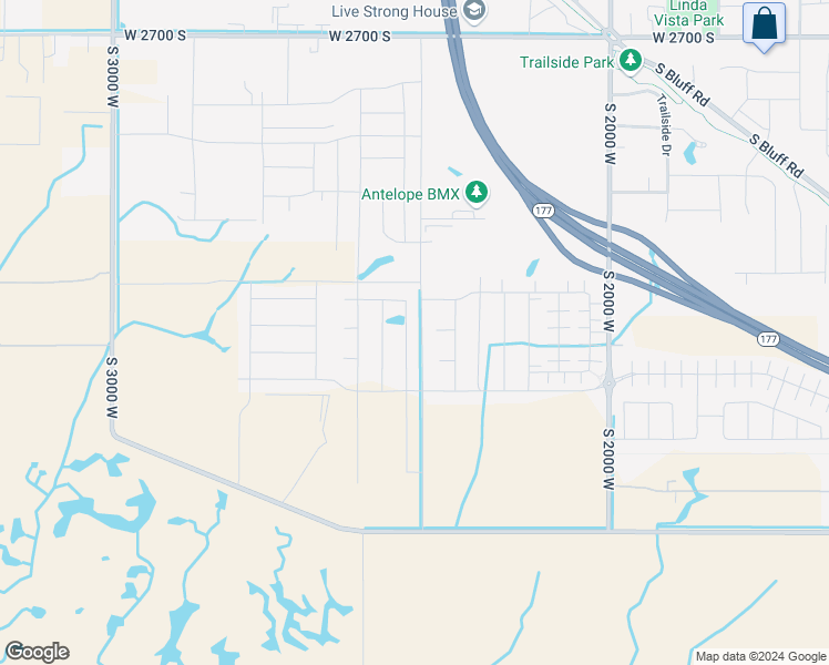map of restaurants, bars, coffee shops, grocery stores, and more near 3301 South 2410 West in Syracuse