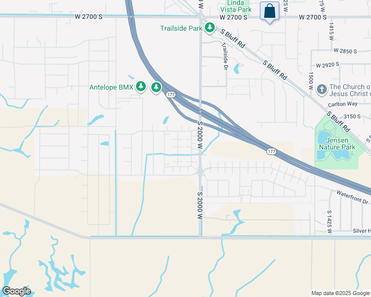 map of restaurants, bars, coffee shops, grocery stores, and more near 2067 West 3290 South in Syracuse