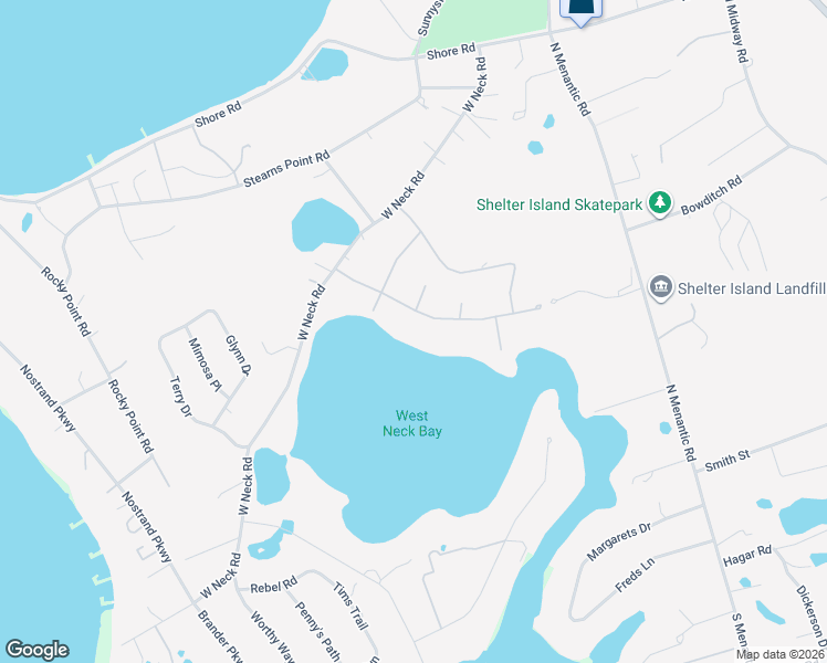 map of restaurants, bars, coffee shops, grocery stores, and more near 20 Hilo Drive in Shelter Island