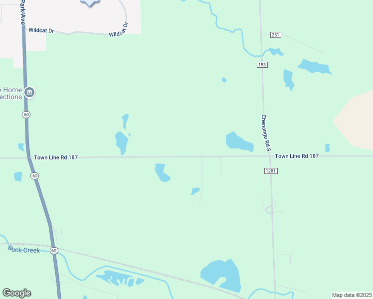 map of restaurants, bars, coffee shops, grocery stores, and more near 5606 Town Line Road 187 in New London