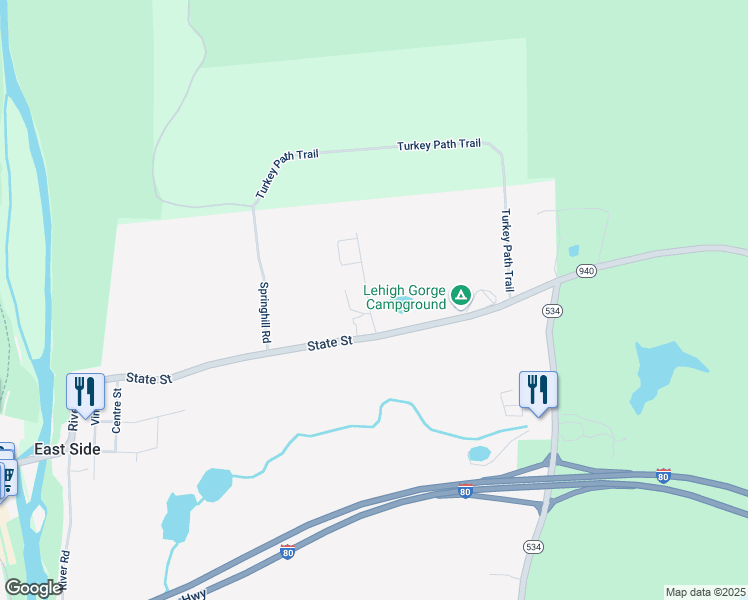map of restaurants, bars, coffee shops, grocery stores, and more near 3614 Rocky Hill Road in White Haven