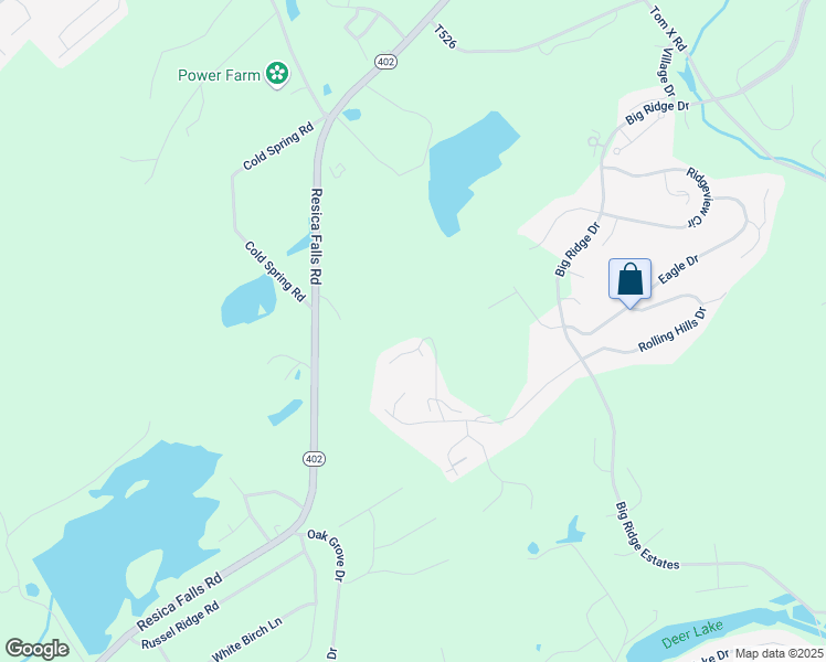 map of restaurants, bars, coffee shops, grocery stores, and more near 20 Tamarack Court in East Stroudsburg