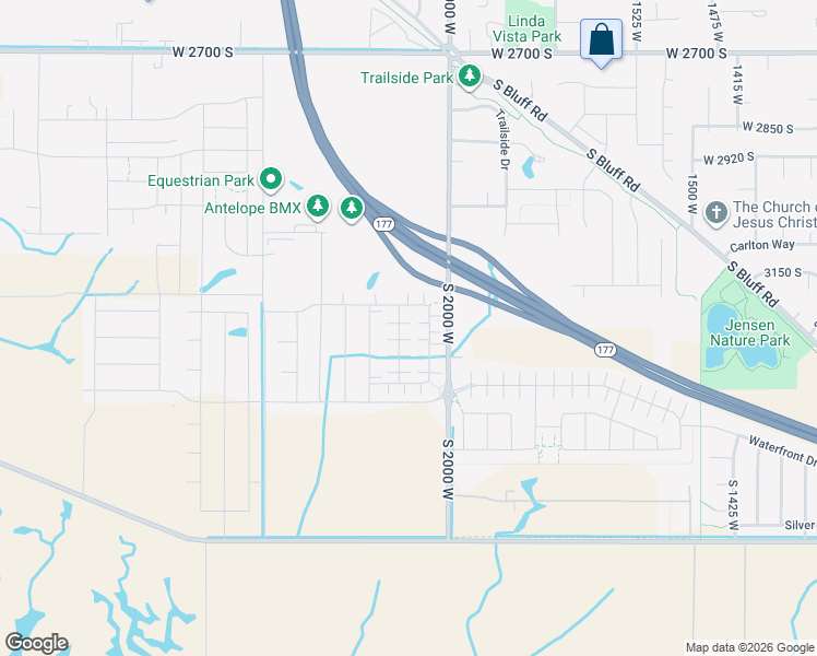 map of restaurants, bars, coffee shops, grocery stores, and more near 2089 West 3250 South in Syracuse
