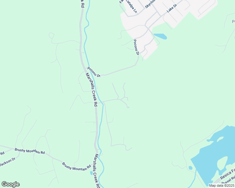map of restaurants, bars, coffee shops, grocery stores, and more near 107 District Lane in East Stroudsburg