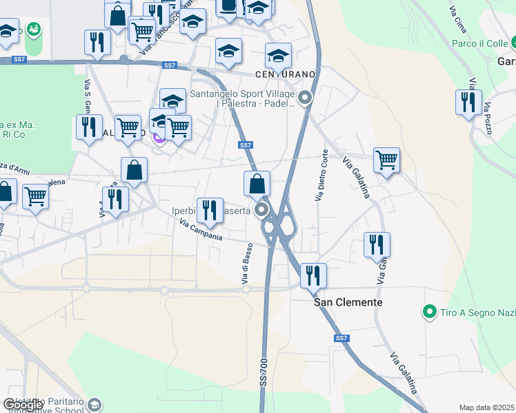 map of restaurants, bars, coffee shops, grocery stores, and more near 20 Via Tedeschi in San Clemente