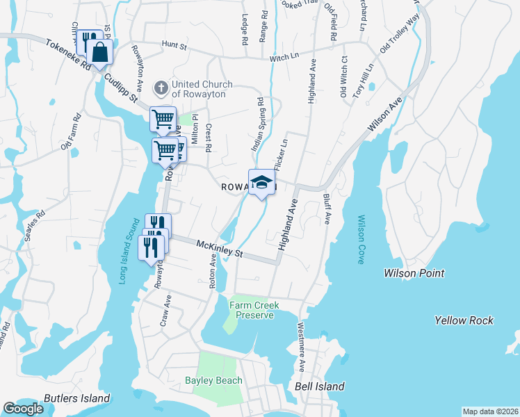 map of restaurants, bars, coffee shops, grocery stores, and more near in Norwalk