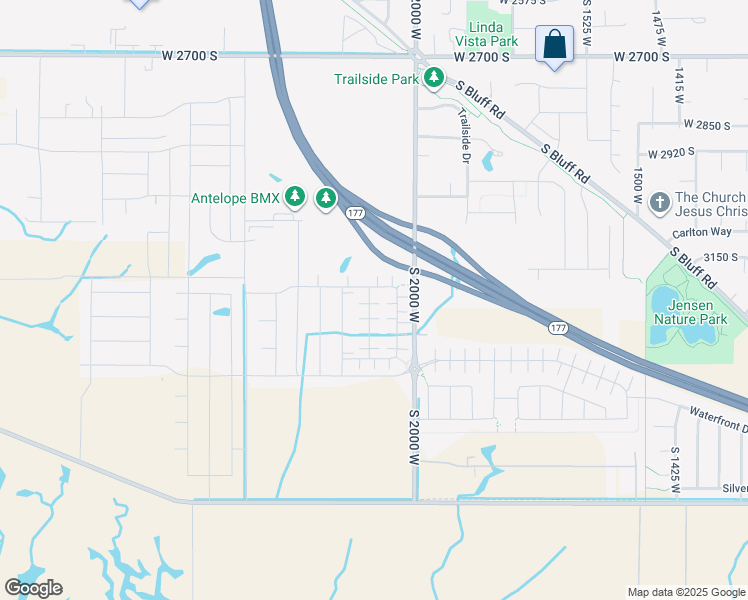 map of restaurants, bars, coffee shops, grocery stores, and more near 2092 West 3250 South in Syracuse